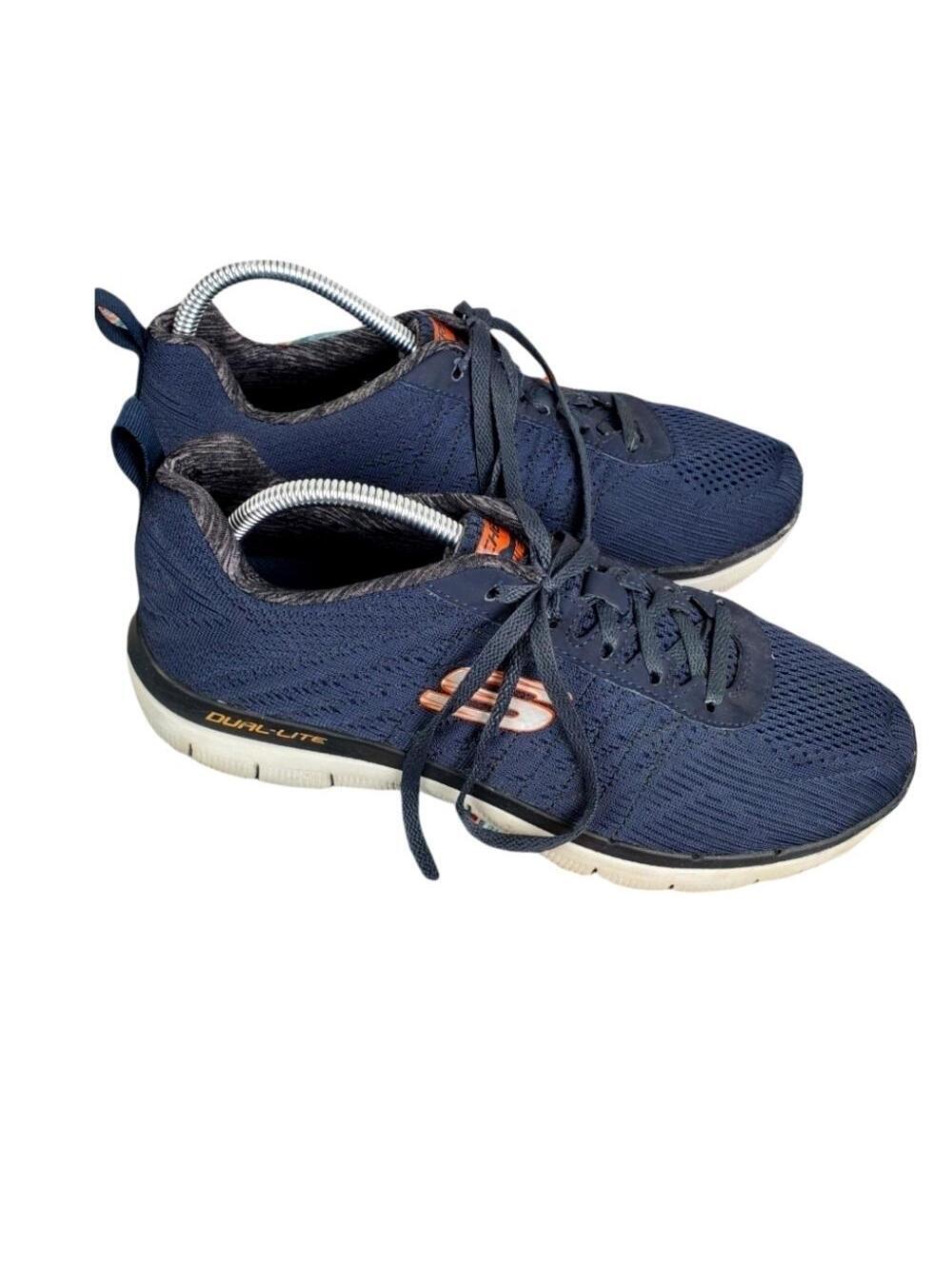 Skechers Men's Flex Advantage 2.0 The Happs Low Top Sneaker Shoes Dk Navy Blue 9 - Picture 2 of 12